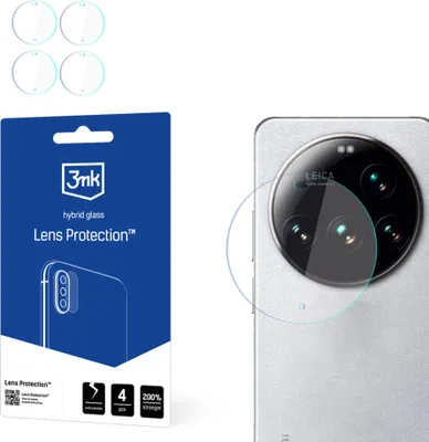 Produktbild von 3mk Hybridglas Lens Protection für Xiaomi 15 UltraKamera Objektiv Kameralinse  0,16mm 6H (4 Stück)
