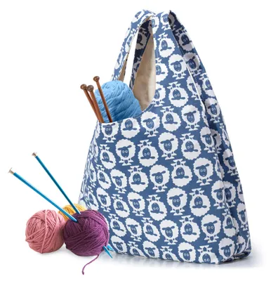 Produktbild von Häkelgarn Tasche, Tragetasche für Stricken Wolle und Häkel Zubehör, Handarbeitstasche für Häkelnadeln, Unfertige Projekt und Stricken Garn, Schaf