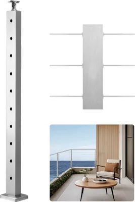 Immagine prodotto di Palo per ringhiera a cavo 91x2,5x5cm - 1JZLGZXYS914I4BDB001V0 Palo per ringhiera - Palo per ringhiera di