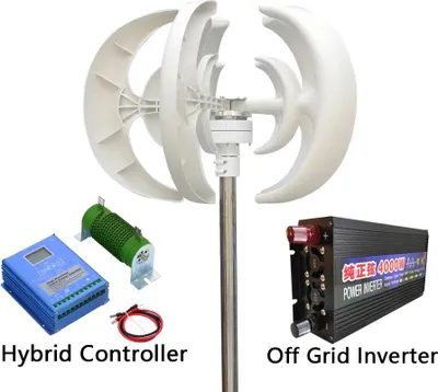 Image de Éolienne, puissance 3000 W, régulateur MPPT , système éolien hors réseau b, 3000 W-e, 48 V-a