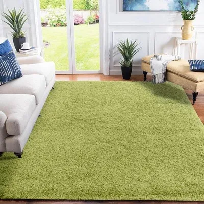 Productafbeelding van Famanu hoogpolig vloerkleed, modern en zacht - 160 x 230 cm - groen