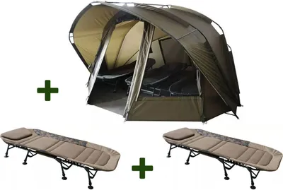 Image de Tente carpe 3,5 man + 2 lits carpe X-Pro Flat