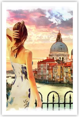 Produktbild von Poster - Poster ohne Rahmen - Venedig Brücke Wasser - 61x91,5 cm - Wand Bild - Wanddeko - Wandbilder - Kunstposter - Wandposter - Bilder - Kunstdruck - Wanddekoration - Wandbild - P2XPA61x91-3495