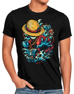 Produktbild von style3 Pirate in Action Herren T-Shirt anime manga luffy cosplay