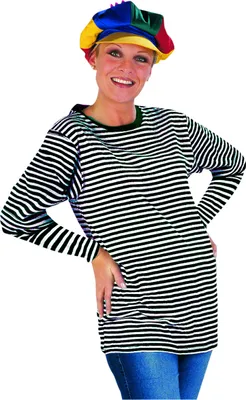 Produktbild von Ringelshirt, Langarmshirt Uni, schwarz-weiß, Größe: S
