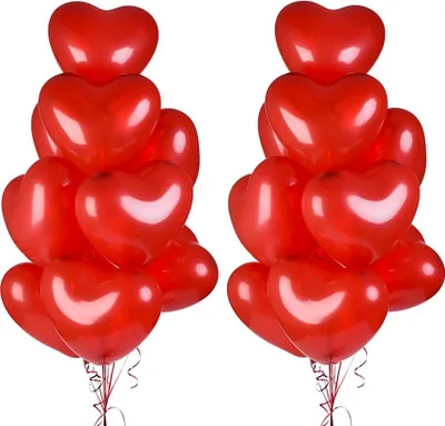 Image de Ballons cœur pastel, rouge, 18 pouces, 100 pièces.