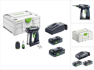 Obrázek produktu pro Festool C 18 HPC 4,0 l-Plus akumulátorový vrtací šroubovák 18 V 45 Nm bezkartáčový ( 576435 ) + 2x akumulátor 4,0 Ah + nabíječka + systainer
