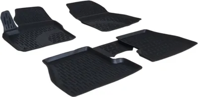 Image de 3D Tapis De Sol en Caoutchouc Premium Pour Ford Focus 3 2011-2018, Bord Haut, Noir, Antidérapant, Toutes Saisons