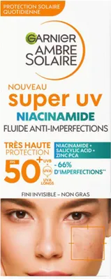 Produktbild von Garnier Ambre Solaire Fluid Niacinamide Anti-Imperfecties Super UV SPF 50+ (40 ml)