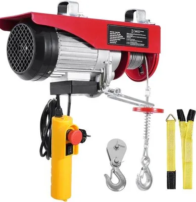 Productafbeelding van Elektrische takel met een hefcapaciteit van 400 kg en een 230 V elektrische kabeltrekker met een 4,2 meter lange, afstandsbedienbare kabel