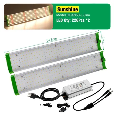 Obrázok produktu pre Celospektrálne LED osvetlenie rastlín, 360 LED diód, vysoká energetická účinnosť , QBX850-L-DIM