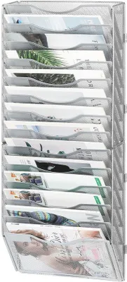 Produktbild von Metallenes Regal mit 14 Ebenen, A4, silber, Büro, Archiv