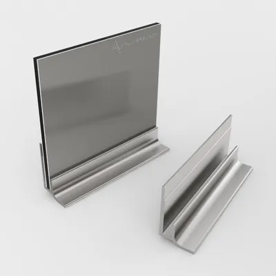 Produktbild von 100cm Sockelprofil für 3 mm Platten Silber E6Ev1