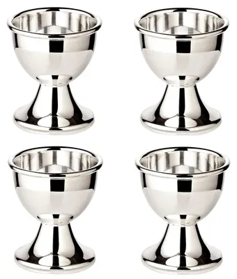 Eierbecher Classo Set 4er-Pack, versilbert, 5 cm
