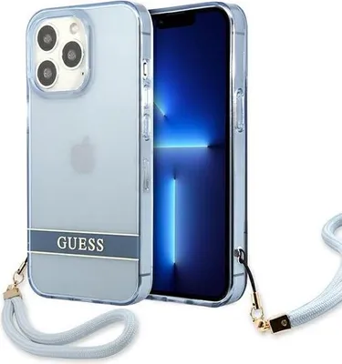 Obrázek produktu pro Guess Guhcp13Lhtsgsb Iphone 13 Pro / 13 6.1 Modro/Modré Pevné Pouzdro Translucent Stap