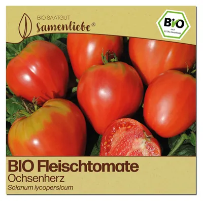 Produktbild von Samenliebe  Fleischtomate Samen | Ochsenherz - rot & saftig & herzförmig - samenfestes  Saatgut