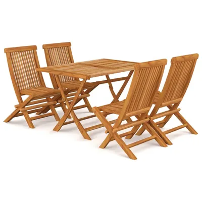 Produktbild von vidaXL 5-tlg. Garten-Essgruppe Massivholz Teak