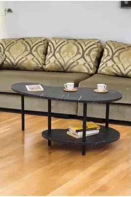 Produktbild von Skye Decor, Hochwertiger Nesting Tisch (3 Teile) - Saphir Eiche, 100 cm, 100% Melamin