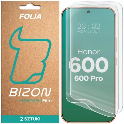 Produktbild von 2x Hydrogel Folie für den Bildschirm für Honor 600 5G / 600 Pro 5G, Bizon Film Hydrogel Front Duo
