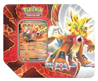 Obrázok produktu pre Pokemon Paradox Destinies Tins: Gouging Fire ex Tin