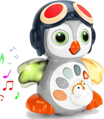 Produktbild von Frühes Lernspielzeug Pinguin – läuft, wackelt, leuchtet & Musik spielt, für Babys 6-12 Monate
