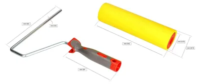 Produktbild von Tapeten-Andrückroller 240 mm mit Gummirolle und Kunststoffgriff