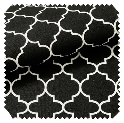 Produktbild von novely® OXFORD 210D - D125 Schwarz Weiß Ornament - Bedruckter Polsterstoff - Outdoor Dekostoff - Wasserabweisende Reißfeste Meterware 1lfm