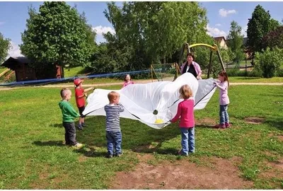 Produktbild von Happy Kidz Schwungtuch in verschieden Farben und Größen Farbe: weiss, Ausführung: 185 cm 2140402082_185_weiss