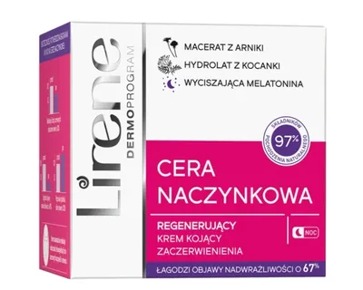 Obrázok produktu pre Lirene Regeneračný nočný krém pre citlivú pleť s červenaním, 50 ml