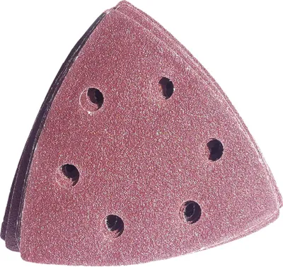 Produktbild von 25 Stück Delta Schleifdreiecke 93x93x93mm Körnung P40 KLETT Schleifscheiben Schleifpapier mit 6 Loch Deltaschleifer Schleifblätter BOHRFUX