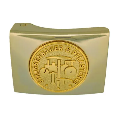 Produktbild von Koppelschloss Straßenbauer und Pflasterer Handwerk und Zunft – golden - für Alt-Meister - für 4,5 cm breite Koppelgürtel