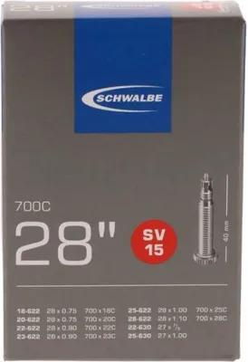 Image de Chambre à air Schwalbe 1x SV15 28x0,75-1,10 pouces