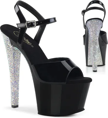 Produktbild von SKY-309CHRS Damen Sandale von Pleaser, Schwarz EU 35, US 5