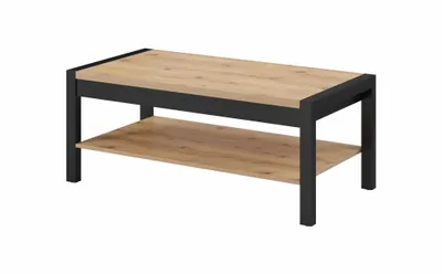 Zdjęcie produktu dla Stolik kawowy AKTIV Szerokość 120 cm dąb taurus / czarny Helvetia Meble 24TWLK99