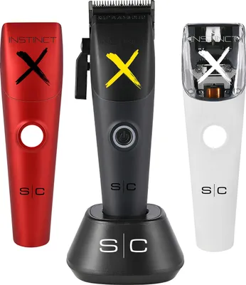 Produktbild von Haarschneidemaschine Instinct-X, Vector-Motor, adaptive Leistung, 45 mm Schneidsatz, 0,3-1,5 mm Schnittlänge, 180 Min. Akku, 8 Kämme