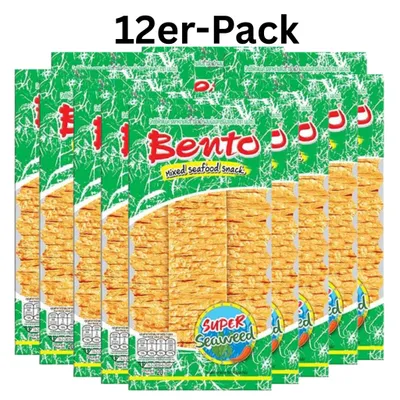 Produktbild von 12er-Pack BENTO Mixed Seafood Snack Super Seaweed 20g