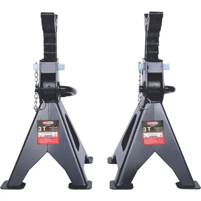 Immagine prodotto di KS-Tools set di cavalletti di sostegno in acciaio 160.0370, cavalletti, cavalletto di sostegno per auto, in 2 parti con capacità di carico di 3 t