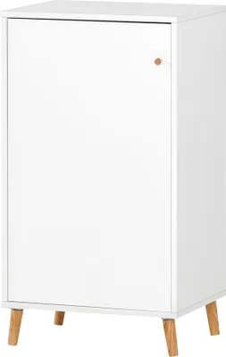 Produktbild von Büro Unterschrank SISAK-80 mit Massivholzfüßen in weiß, B/H/T: ca. 50,95/92,6/41 cm