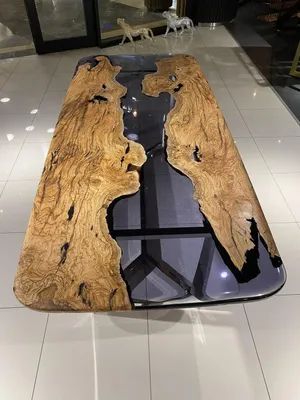 Produktbild von Esstisch Epoxidharz Küchentisch Esszimmertisch Tisch 240 cm Holz Braun