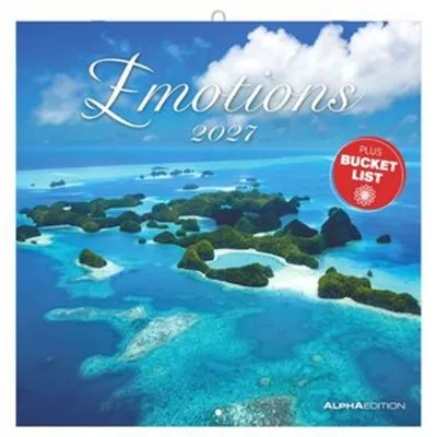 Produktbild von Wandkalender Emotions 2027, 30x30 cm, 6-sprachiges Kalendarium, Ferientermine, Notizfelder