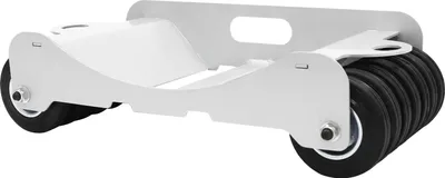 Image de Chariot de transport de pneus pour véhicules - Chariot de manutention de pneus - Métal - 14 roulettes - Capacité de charge : 2041 kg - Dimensions : 61 x 52 x 29,5 cm - Argenté