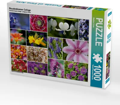 Produktbild von Calvendo Staudenblumen Collage 1000 Teile Puzzle quer 640x480mm, Cross Martina; 7328792