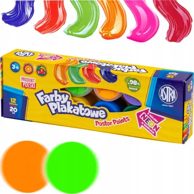 Image de Peinture pour affiches 12 couleurs 20 ml Neon Astra