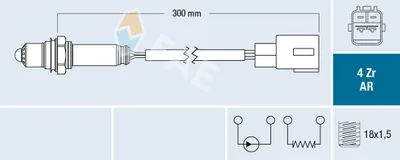 Produktbild von FAE 75621 Lambdasonde für TOYOTA Yaris Schrägheck (P9)