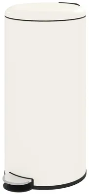 Immagine prodotto di Contenitore per rifiuti da 30 litri con pedale e secchio interno estraibile | Colore: Bianco | Dimensioni: 30x36x63,5 cm