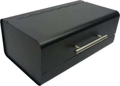 Produktbild von BEGRYF Brotkasten Metall Schwarz 36x20,5x14,5 cm Brotdose mit Deckel Küchenbehälter modern