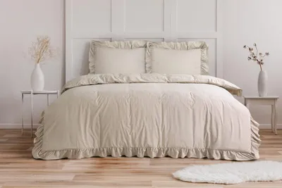 Produktbild von Sleeptime Ruffles Taupe 140 x 200/220 cm