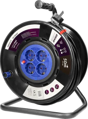 Produktbild von Verlängerungskabeltrommel 4 Steckdosen 3x1,5 50m OR-AE-13155(GS)/50M Schuko