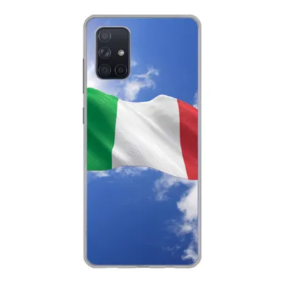 Produktbild von MuchoWow® Handyhülle Schutzhülle Hülle für Samsung Galaxy A51 5G Die Flagge Italiens weht am Himmel Silikon Softcase Handy Hülle - Abbildung