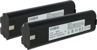 Produktbild von vhbw 2x Akku kompatibel mit Makita 6095DWBE, 6095DWDE, 6095DQ, 6095DW, 6095DWE, 6095DWL-2, 6096D, 6094DW, 6095D Werkzeug (3000 mAh, NiMH, 9,6 V)